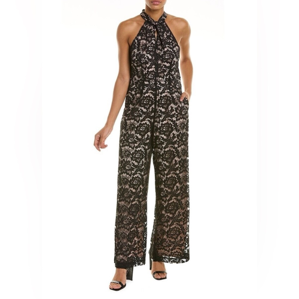 julia jordan
Women's Lace Twist-Neck Wide-Leg Jumpsuit